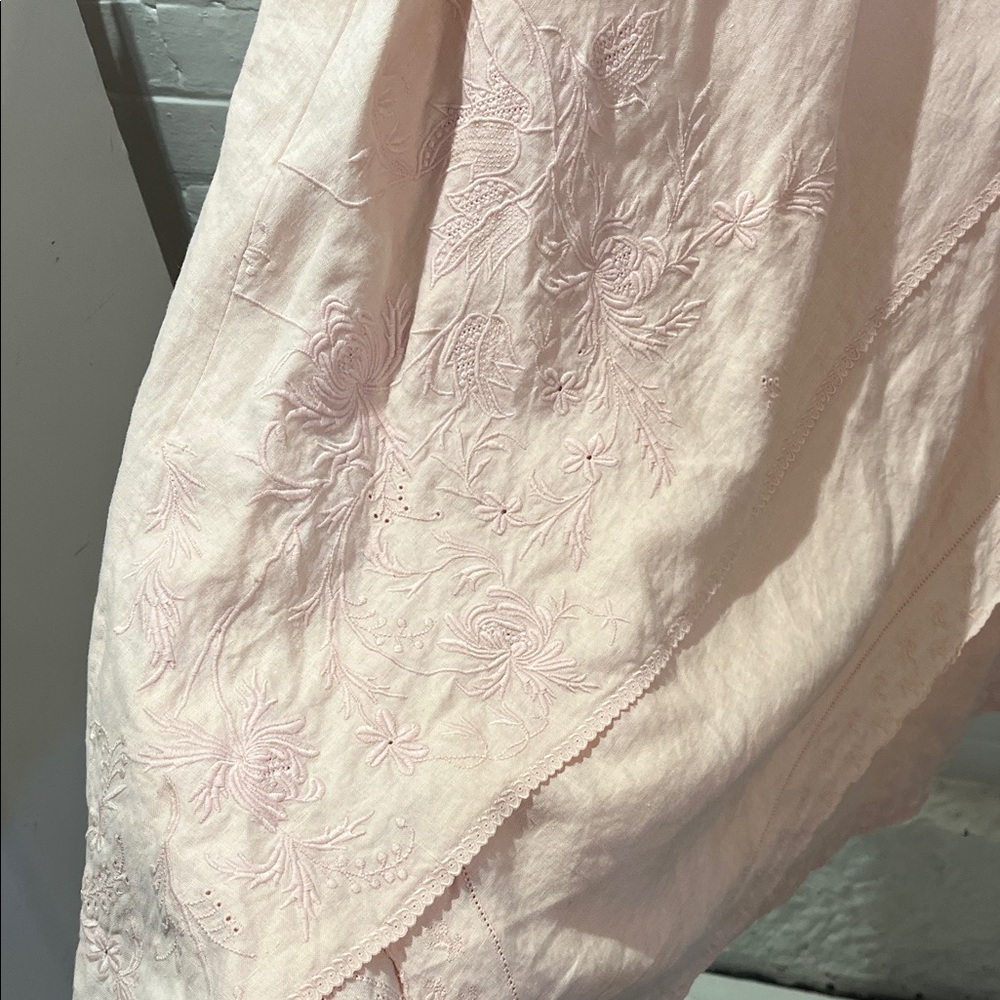 J. Jill Asymmetrical Linen Skirt in Soft Pink NWT - Picture 6 of 8